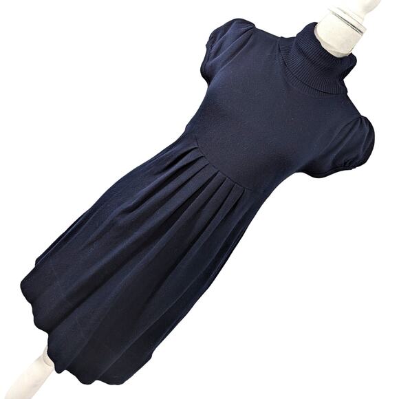 DEREK HEART! ADORABLE BLACK KNIT, COWL NECK, SHORT SLEEVE SWEATER DRESS! SZ M - Picture 8 of 8